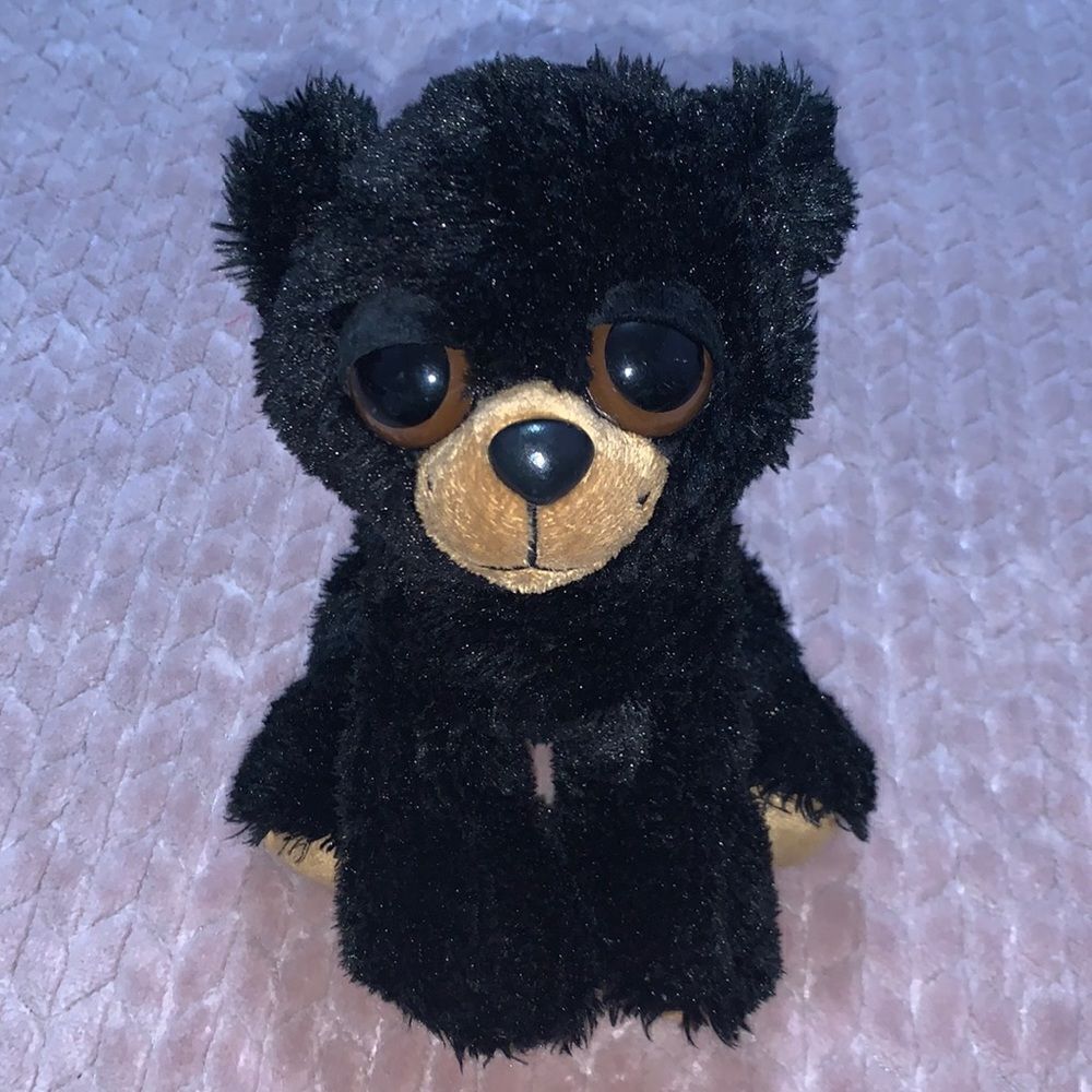 Aurora Black Bear Cub 10” Floppy Plush Stuffed Animal Toy